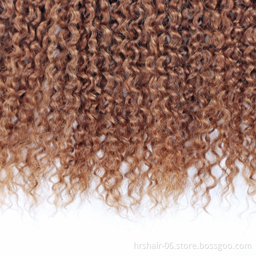 T1b/30 Color Jerry Curly Brazilian Hair Bundles With Closure Vendors Cuticle Aligned Virgin Human Hair Wholesales Extension